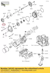 Kawasaki 161420057 bomba de cobertura - Lado inferior