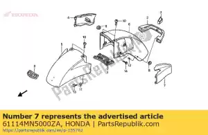 Honda 61114MN5000ZA dekking, l. fr. spatbord * pb1 - Onderkant