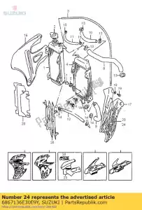 Suzuki 6867136E30E9Y embleem, radiator - Onderkant