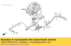 Tutaj możesz zamówić rura, fr. (ai) od Honda , z numerem części 18651MBT610: