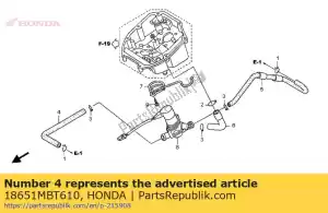 honda 18651MBT610 tube, fr. (ai) - Il fondo