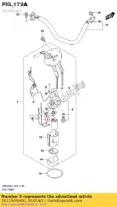 Suzuki 1511505H00 wire,lead - Bottom side