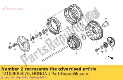 buitenste comp., koppeling van Honda, met onderdeel nummer 22100KSE670, bestel je hier online: