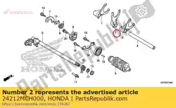 Aqui você pode pedir o garfo, câmbio de marcha central em Honda , com o número da peça 24212MCH000: