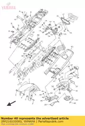 Aquí puede pedir cubierta, guardabarros trasero de Yamaha , con el número de pieza 2PP216510000: