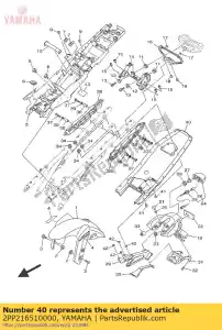 yamaha 2PP216510000 cubierta, guardabarros trasero - Lado inferior