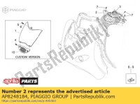 AP8248184, Aprilia, Vorderer kragen. chr., Neu