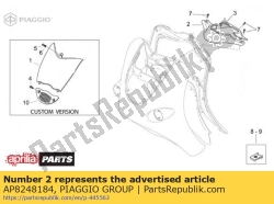 Aprilia AP8248184, Cuello delantero chr., OEM: Aprilia AP8248184