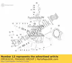 gekalibreerde pad 2,85 mm van Piaggio Group, met onderdeel nummer CM163210, bestel je hier online: