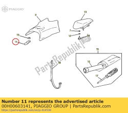 Aprilia 00H00603141, Levier, OEM: Aprilia 00H00603141