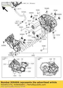 Kawasaki 920491570 l'huile de phoque - La partie au fond