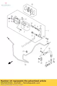 suzuki 6925003H00 tubo, freio rr - Lado inferior