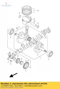 Suzuki 1220007G02 conjunto virabrequim - Lado inferior