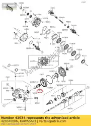 Ici, vous pouvez commander le couplage kvf750-a1 auprès de Kawasaki , avec le numéro de pièce 420340006: