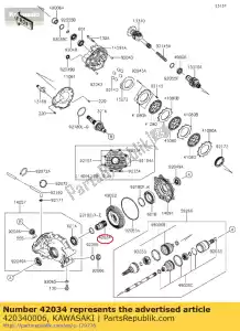 kawasaki 420340006 acoplamento kvf750-a1 - Lado inferior