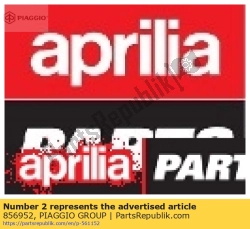 Aprilia 856952, Tank, OEM: Aprilia 856952