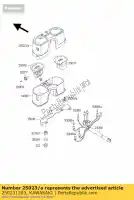 250231203, Kawasaki, obudowa licznika, upp klx650-c1 kawasaki klx 250 650 1993 1994 1995, Nowy