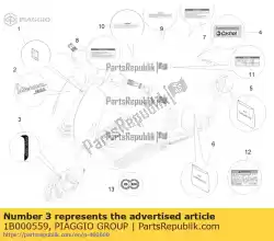 Ici, vous pouvez commander le plaque signalétique adhésive abs-asr auprès de Piaggio Group , avec le numéro de pièce 1B000559: