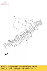 yamaha 5HN215110000 garde-boue avant - La partie au fond