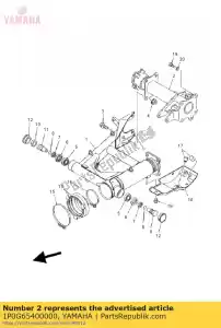 yamaha 1P0G65400000 carter d'essieu arrière - La partie au fond