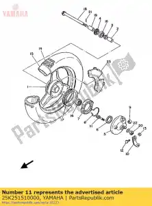 Yamaha 25K251510000 arbre à cames - La partie au fond