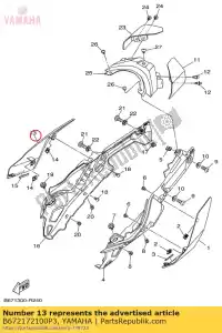 yamaha B672172100P3 cubierta, lado 2 bwm2 - Lado inferior