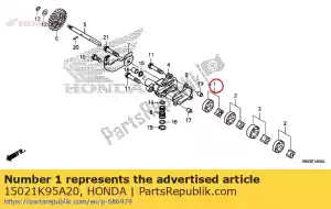 honda 15021K95A20 rotor set, oil pump - Bottom side