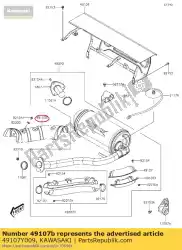 Aqui você pode pedir o 01 tampa-tubo de escape, upp em Kawasaki , com o número da peça 49107Y009: