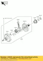 130350015, Kawasaki, pin-crank kx250t7f kawasaki kx 250 2004 2005 2006 2007 2008 2009, Nieuw