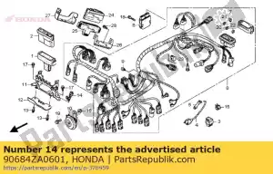 honda 90684ZA0601 clip, harnais - La partie au fond