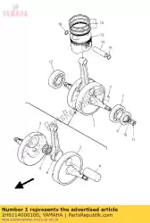 Ici, vous pouvez commander le manivelle auprès de Yamaha , avec le numéro de pièce 2H6114000100: