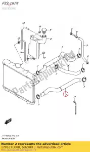 suzuki 1785231G00 manguera, radiador o - Lado inferior