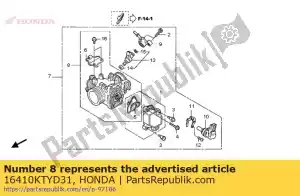 Honda 16410KTYD31 conjunto de cuerpo - Lado inferior