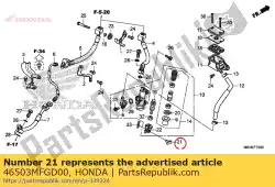 Qui puoi ordinare comp. Perno, asta freno da Honda , con numero parte 46503MFGD00: