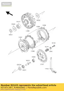 Kawasaki 921431387 halsband - Onderkant