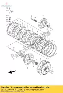 Suzuki 2120010H00 gear assy,prima - Bottom side