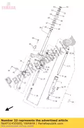 Here you can order the oil seal from Yamaha, with part number 5KKF31450000: