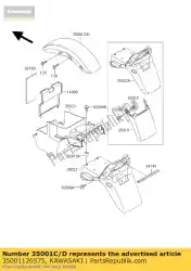 Here you can order the fender-assy-front,m. C from Kawasaki, with part number 35001120575: