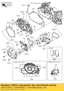 kawasaki 140310093 generador de cubierta, interior vn1700c9 - Lado inferior