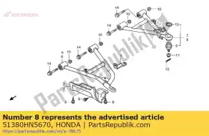 Honda 51380HN5670 arm assy., l. superiore - Il fondo