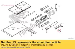 moersleutel, zeskant, 5 mm van Honda, met onderdeel nummer 89221429000, bestel je hier online: