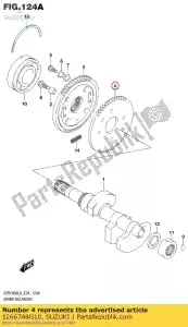 Suzuki 1266748G10 gear,crank bal - Bottom side