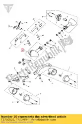 Here you can order the indicator assy rear rh from Triumph, with part number T2700522: