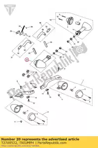 triumph T2700522 indicator assy rear rh - Bottom side