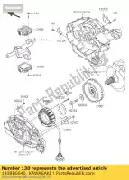 130BB0640, Kawasaki, común con brida de perno kawasaki vn vulcan zephyr zr 550 750 1700 2000 1991 1992 1993 1994 1995 1996 1997 1998 1999 2001 2003 2005 2006 2008 2009 2010 2011 2012 2013 2014 2015 2016, Nuevo