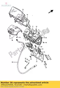 suzuki 3491024A00 cable assy,spee - Bottom side