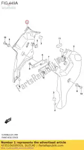 Suzuki 4735106J00019 couverture, cadre hea - La partie au fond