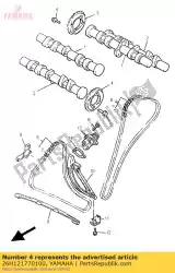 tandwiel, nokkenketting; van Yamaha, met onderdeel nummer 26H121770100, bestel je hier online: