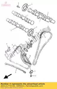 yamaha 26H121770100 tandwiel, nokkenketting; - Onderkant