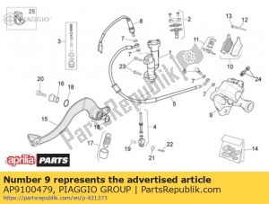 aprilia AP9100479 bremssattel hinten - Unterseite